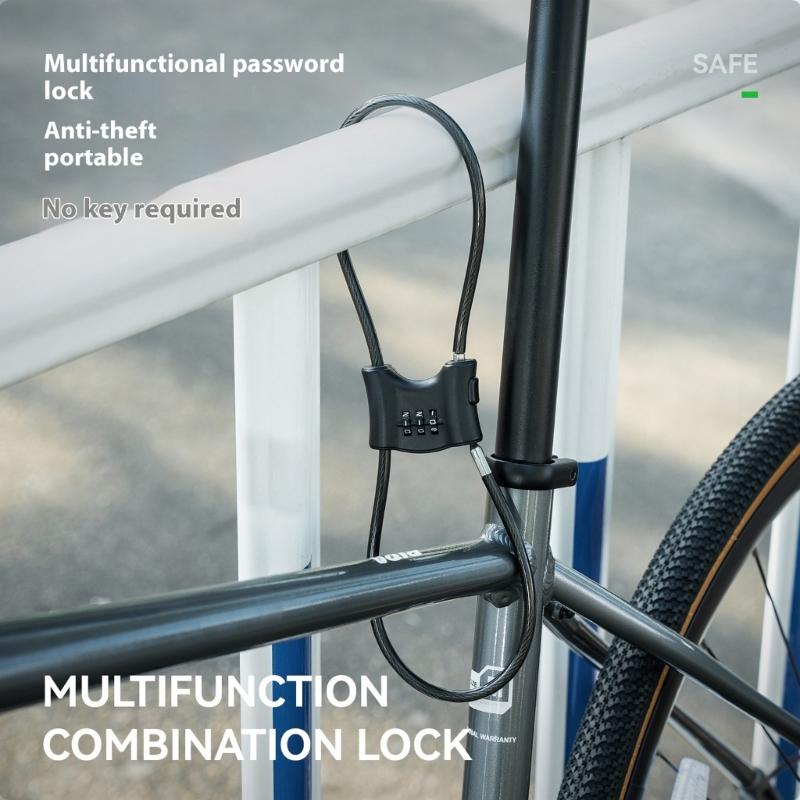 Anti Theft Steel Cable Lock For Motorcycle Helmets Bicycles Suitcases Flexible Cable Lock Travel Security