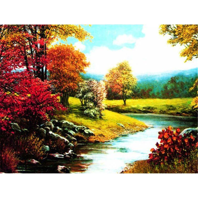 5D Diamond Painting Scenery Cross Stitch Landscape Diamond Embroidery Home Decor Gift