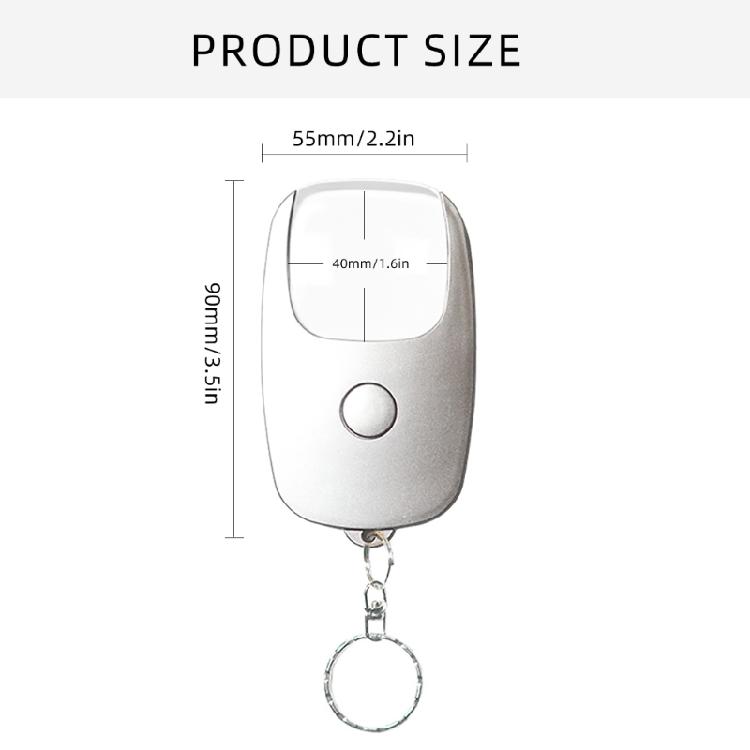 Keychain Magnifier with LED Light USB Rechargeable Magnifying Glass for Newspaper Reading Magnifying Lens Eye Loupe