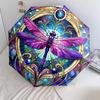Butterflies Flowers Automatic Umbrella - Suitable Travel Outdoor Portable Umbrella Birthday Gift Daily Essentials