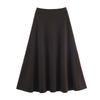 Za Export New Arrival Women's Clothing ZR Fashion Style Fashion Woolen Elastic Waist Big Hem Umbrella Skirt Long Skirt