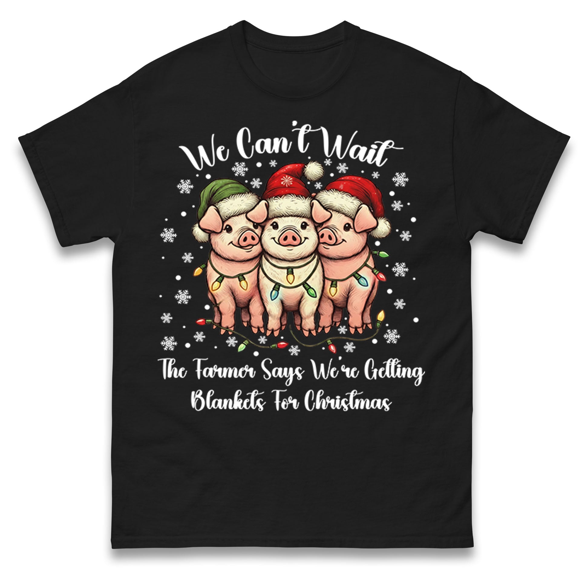 Three Pigs Christmas T Shirt Tshirt Mens Womens Unisex Tops Tees 4XL