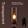 1 Set Simulated Flame Usb Flame Flickering Led Frosted Clear Glass Candle Night Light With Remote Control For Car Home Decor