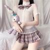 Sexy Underwear Sexy Uniform Seduction Plaid Bow Skirt Pure School Girl Dress Nightclub Game Cosplay