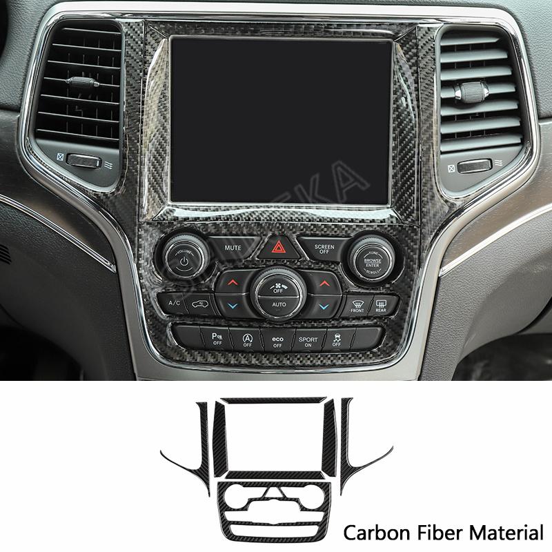 SHINEKA Carbon Fiber Stickers For Jeep Grand Cherokee Car Interior Decoration Cover Accessories For Jeep Grand Cherokee