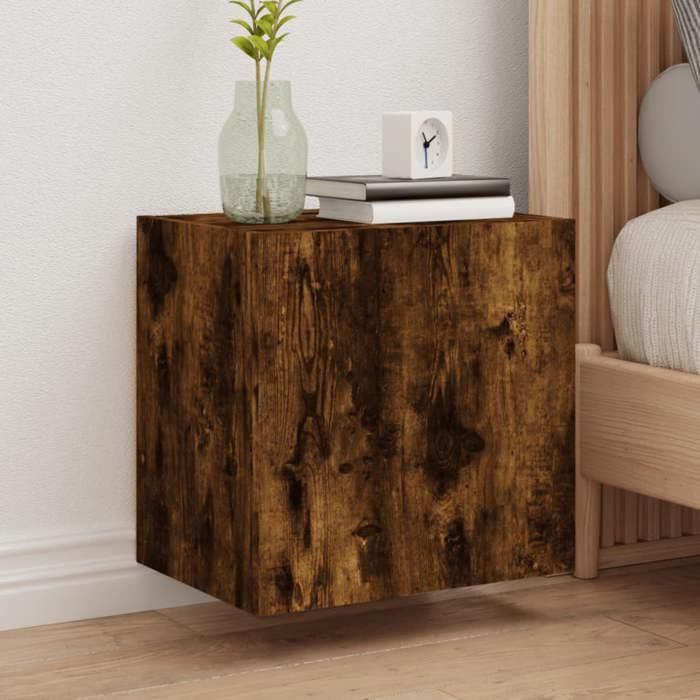 VidaXL Wall-mounted TV Cabinet Smoked Oak 40.5x30x40 Cm Engineered Wood 836904