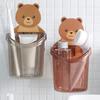 Bathroom Cute Bear Shaped Storage Box Cup Organizer Razor Stand Toothbrush Holder Toothpaste Rack