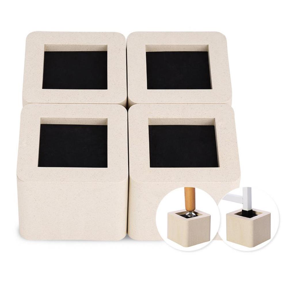 4Pcs/Set Ceramic Simulated Plastic Home Furniture Leg Risers for Table Desk Bed Sofa Wardrobe