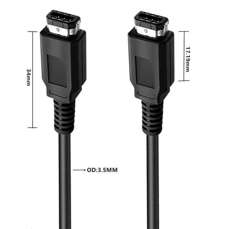 Flexible Game Cord Link Cable for GBL GBP 2 Player Game Link Cable Connection Wire Gaming Accessories Black
