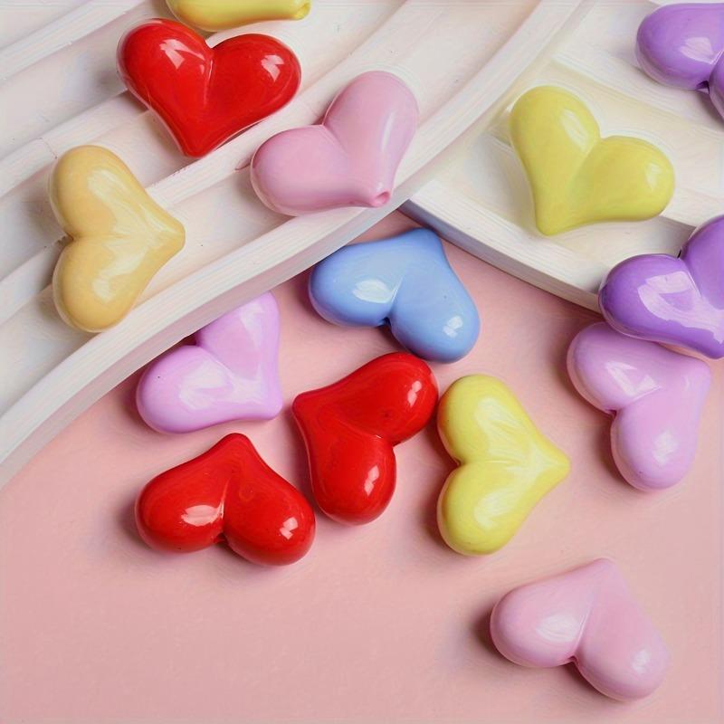 Transparent Handicraft Heart-Shaped Beads DIY Jewelry, Bracelets, Necklaces and Keychain Accessories