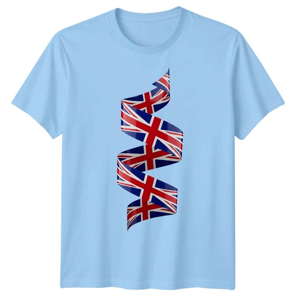 Curled British Flag Union Jack TShirt Uk Great Britain Football Tee Adults Kids S
