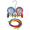 3-way AC manifold meter for car and home air conditioning system, freon charging tool, support R12 R22, R404A, R134A refrigerant