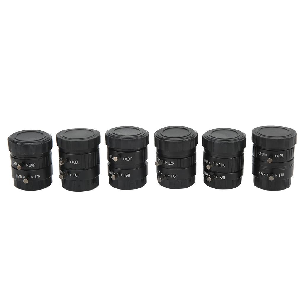 6pcs CS Mount Lens Kit 4mm to 25mm Focal Length 3MP Manual Aperture for Digital Camera