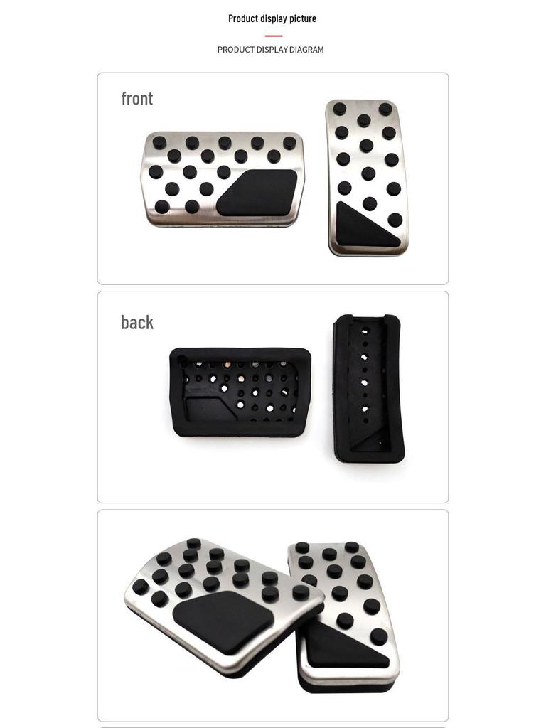 Non-Slip Pedal Set for Jeep Old Compass: Throttle, Brake & Rest Area Accessories