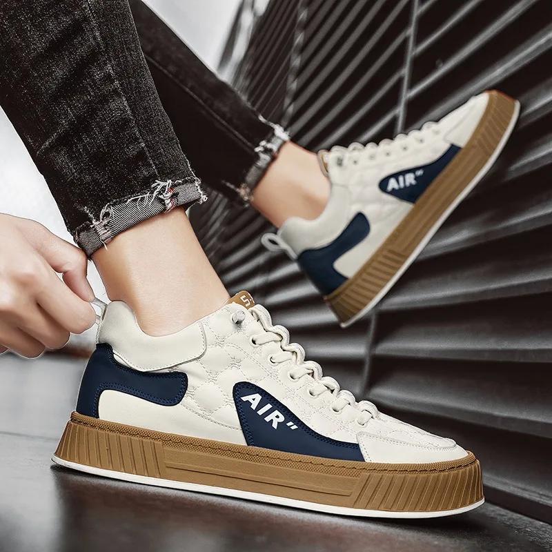 Pánské boty Módní elastický pásek Luxusní platformové tenisky pro muže Vysoká kvalita Pánská venkovní ležérní obuv Pánská ležérní vulkanizovaná obuv