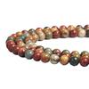 Red Turquoise Picasso Round Natural Stone Beads 15"Strand Smooth Loose Spacer Beads 4/6/8/10/12mm for Jewelry Making DIY Bracelets Accessories