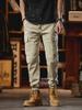 Men's pants new trendy cargo pants, wide-cut long pants, multi-pocket jogger pants, loose casual pants, high street