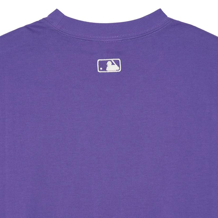 New MLB Drop Shoulder Sleeve T-Shirt Men's Purple 3ATSV0243-10VOS