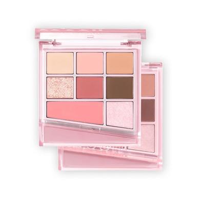 Espoir Real Eye Palette All New 3 Rosy BB REAL EYE PALETTE ALL NEW Eyeshadow Palette with and Matte Korean Official Espoir No. 5.9g 8-Color Glitter,
