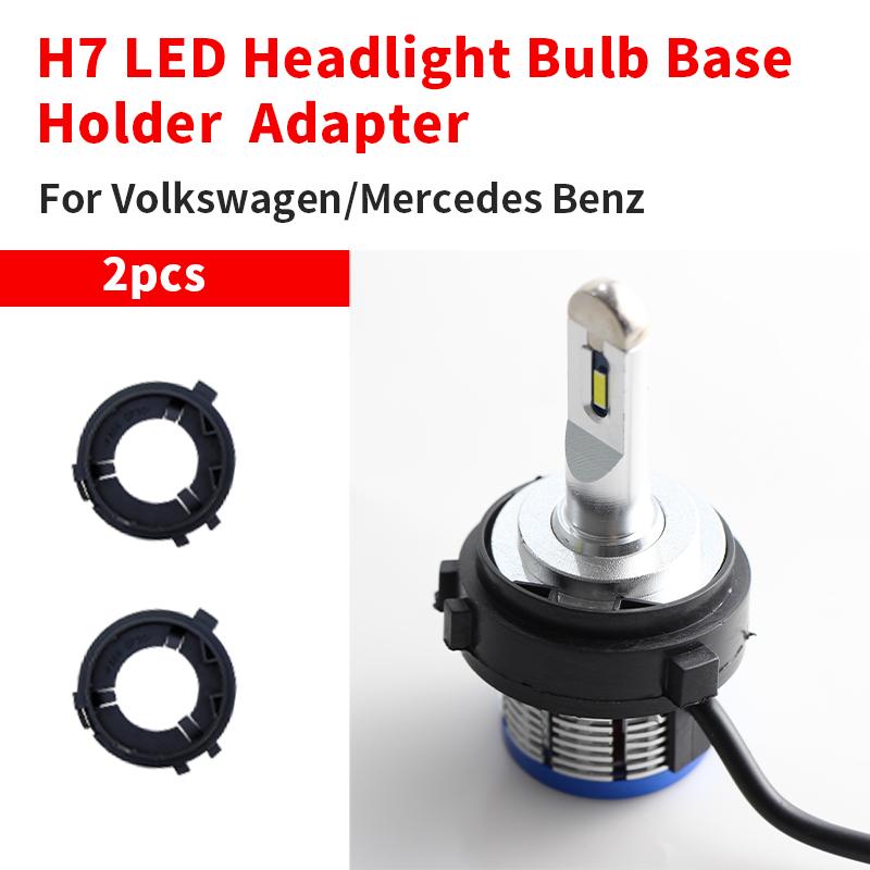2PC Base For BMW VW Nissan Opel Ford Mercedes-Benz Base H7 Bulb Socket Car Accessories H1 LED Headlight Bulb Base Holder Adapter