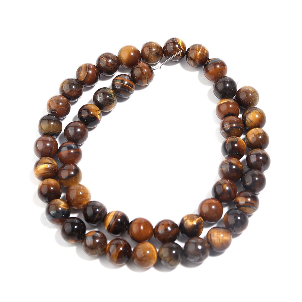 1 Strand 4 6 8 10 12 14mm Natural Yellow Tiger Eye Stone Beads Smooth Round Loose Beads For Jewelry Making DIY Necklace Bracelet