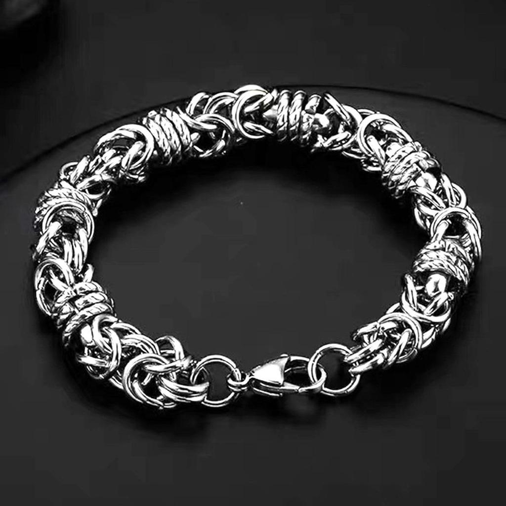 Men's Retro Stainless Steel Multi-Layer Horsewhip Bracelet