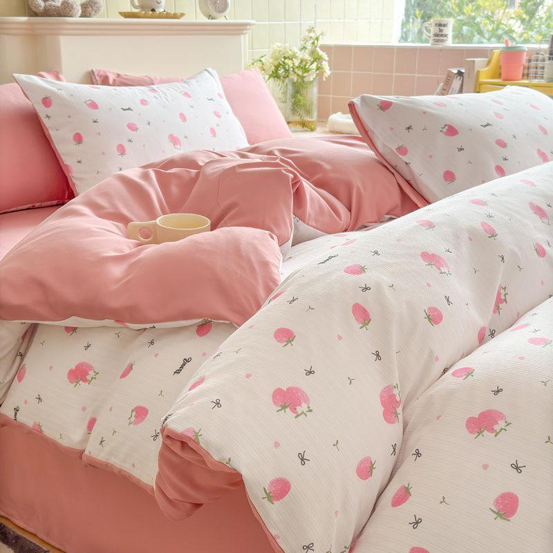 

G5Z Double-Layer Gauze Cotton Duvet Cover Set - Washed Cotton Bedding for Student Dormitory Duvet Cover 150*200cm
