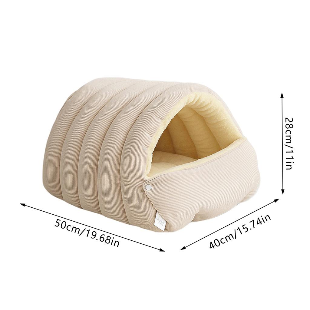 Pet Bed Removable Washable Thickened Pet Bed Warmth Closed Design PP Cotton Filling Cat Nest Four Seasons For Cat Dog House