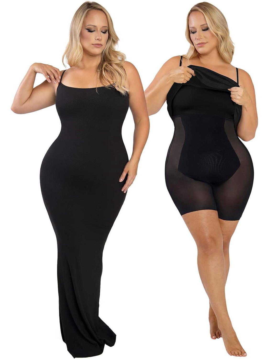 

«Модный европейский и американский утягивающий комбинезон-юбка с легкой утяжкой на животе» XXXL