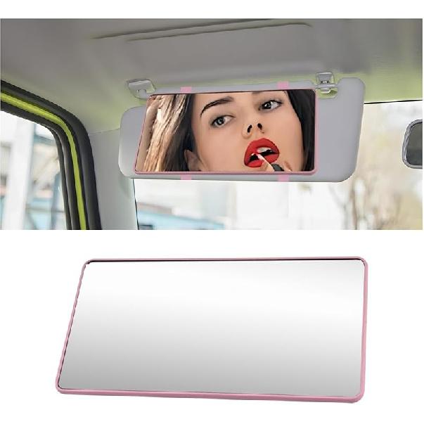 LED Car Sun Visor Vanity Mirror, Dimmable Rechargeable Vehicle Touch Screen Cosmetic Mirror With 3 Light Modes & 60LEDs, Auto Interior Rear View