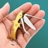 Zahnstocher aus Edelstahl Bieröffner Multifunktionales Mini-Klapp-Fruchtmesser Geschenk Selbstverteidigungswerkzeug Tragbare Outdoor-Gadgets