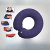 Travel Inflatable C-shaped Pillow for Car Airplane, Portable U-shaped PVC Plush Neck Pillow