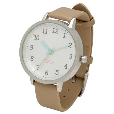 [Fieldwork] Women's Watch Analog Leather Strap Matte Shine Colorful Hour Minute Hand Gray Azure JN015-2