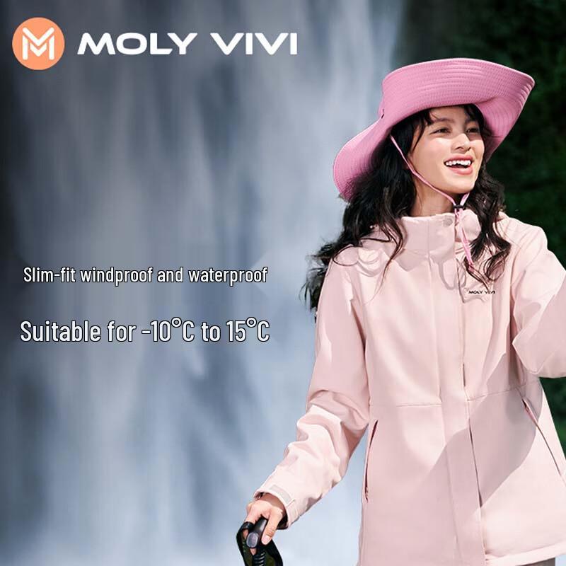 MOLY VIVI Unisex 3-in-1 Outdoor Softshell Jacket XL