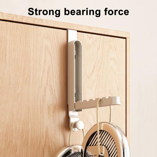 Over The Door Hanger Metal Folding Clothes Drying Rack for Laundry Bathroom Bedroom Dorm Space Saving Storage Hanger for Clothes Coats Towels