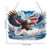 US Flag Eagle 2D Flat DIY Special Shape Rhinestone Diamond Art Window Pendants Hanging Diamond Art Kits Wall Door Decoration