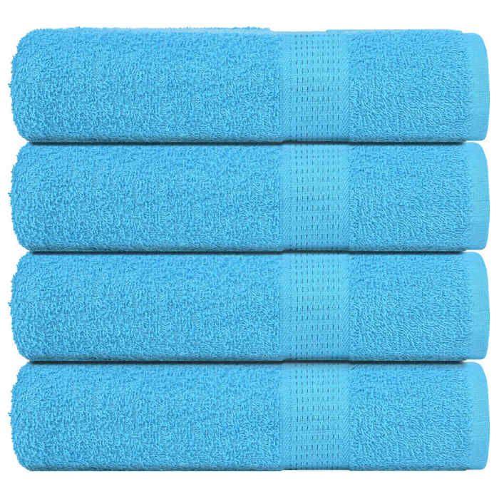 VidaXL Serviettes de bain 4pcs turquoise 100x150cm 360 g/m² 100% coton, serviette, ensemble de serviettes de bain, serviette 136981