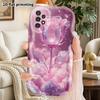 Phone Case: 2D Flat Samsung Galaxy A34 A35 M05 M06 S20 S22 S21 FE Plus 5G Protective Case, Couple Style, Crystal Rose, Christmas and Halloween Gift