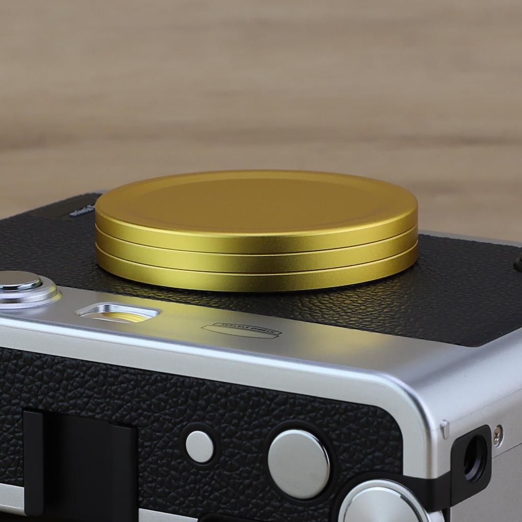 Haoge Metal Lens Cap for Fujifilm Instax Mini Evo Film Photo Camera Accessory Lens Gold Cover,