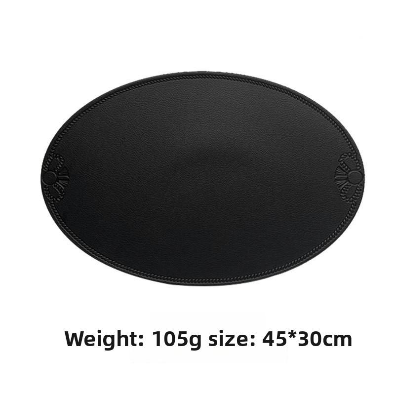 Retro Imitation Leather Placemat Waterproof and Oil-proof Western Dining Mat Nordic Thermal Insulation Mat Table Mat Household Anti-scalding Mat