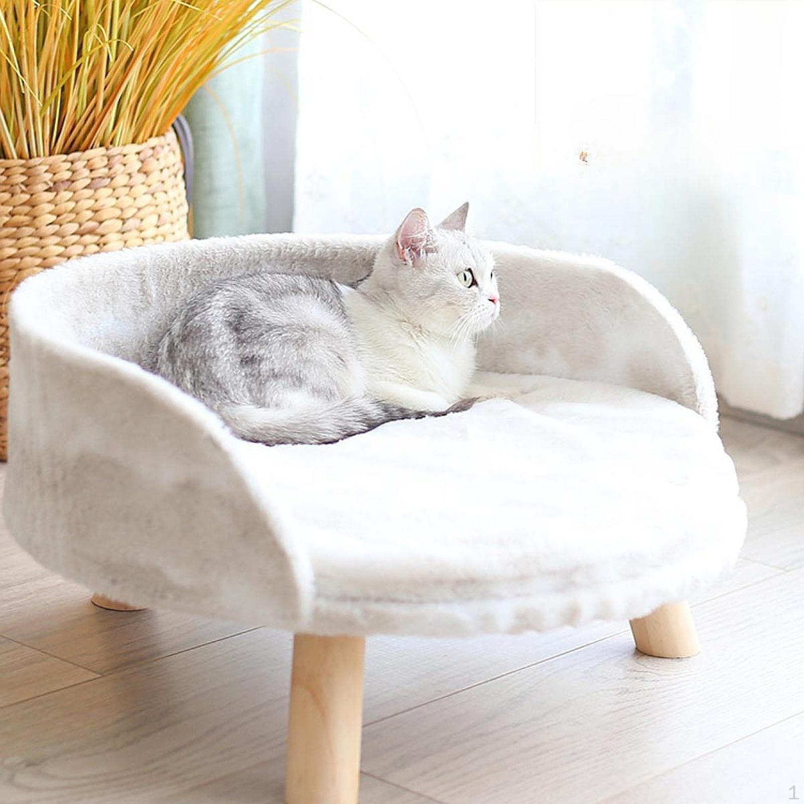 Cat Sofa Bed Couch Lounge Elevated Removable Washable Cover 35cmx35cmx30cm