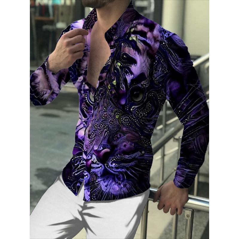 Shirt Men's Casual Outdoor Rose Geometric Figure Elegant Comfortable Soft Designer Design 2023 New Spring Summer Plus Size