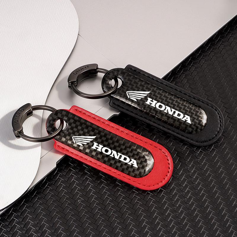 COJ1 For Honda Motorcycle Key Chain CRF1100 1000L CB650R CB500X HRC CT125 X-ADV Motorcycle Keychain Accessories Keyring Carbon Fiber