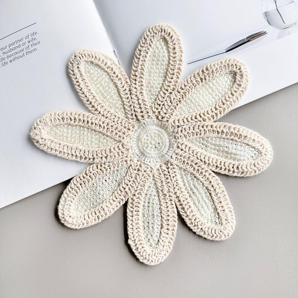 Exquisite Fashion Embroidery Hollow Woven Flower Patch Sticker Clothing T-Shirt Sweater Top Decorative Cloth Sticker Accessories