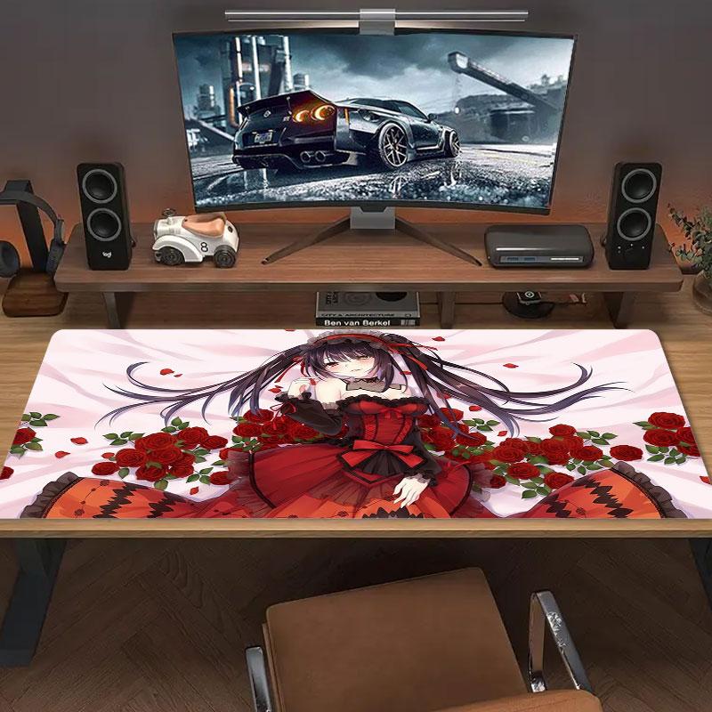 Black Fantasy Large Size Mouse Pad Large Gaming Table Cushion Nonslip Laptop Tablet Big Mousepad Xxl Mat Mini Pc Playmat With Lock Edge