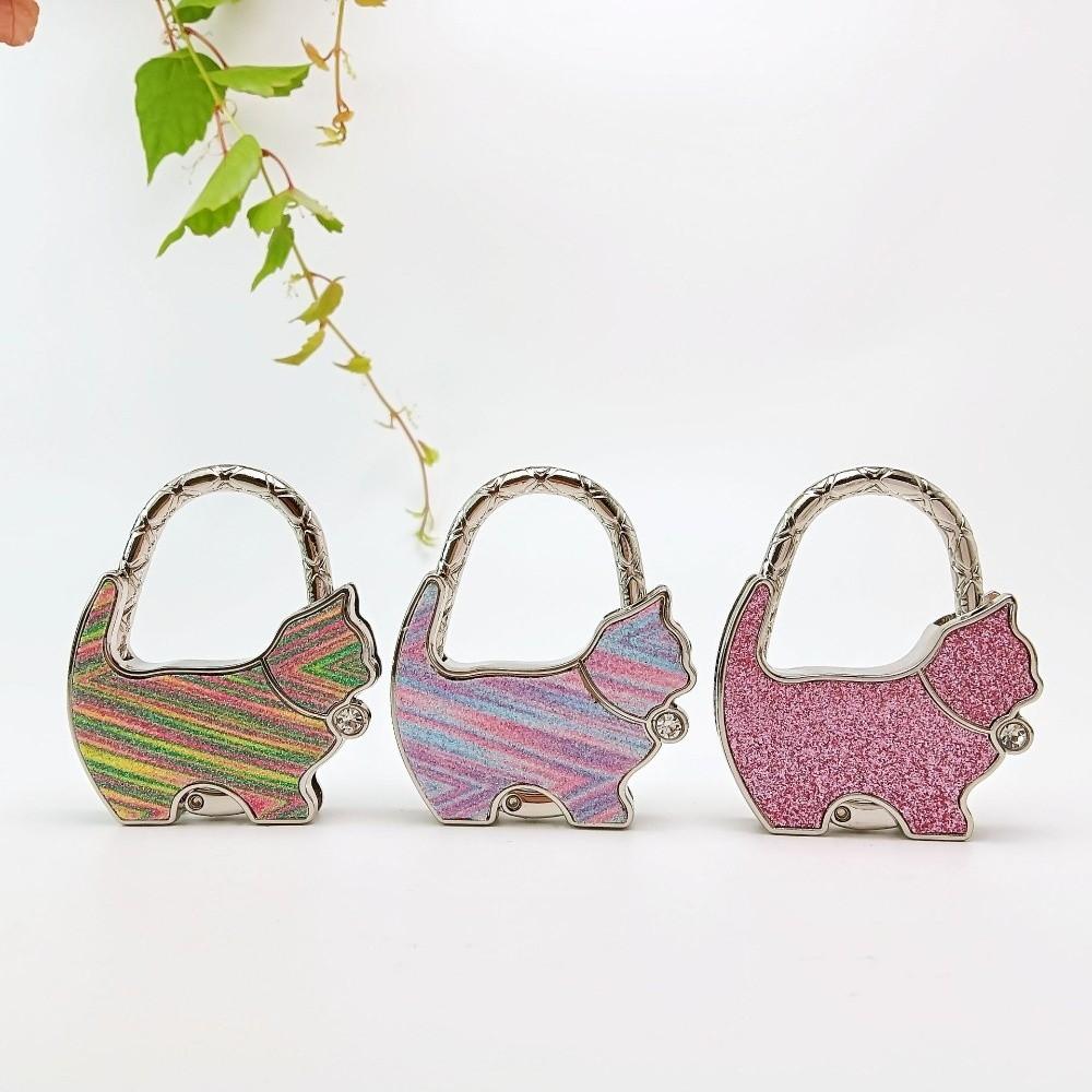 Foldable Cat Handbag Hook Lovely Design Folding Bag Hook NEW Table Edge Hook Home Decoration