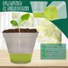 12Pcs Clear Nursery Pots with Drainage Holes Silicone Base for Easy Transplant Reusable Seedling Starter & Flower Plant Pots