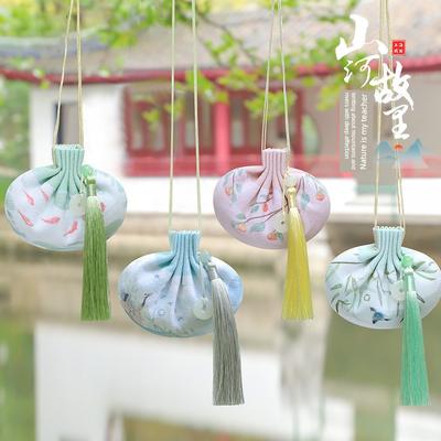 Dragon Boat Festival Fragrance Sachet Empty Bag Handmade DIY Hanging Ornament Mosquito Repellent Bag Mugwort Vintage Style Embroidered Empty Pouch