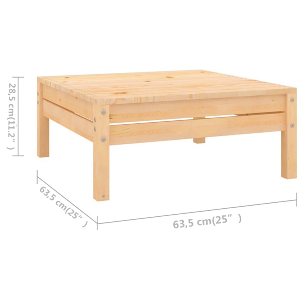 Vidaxl 10-Cz. Garden Lounge Furniture Set, Pine Wood