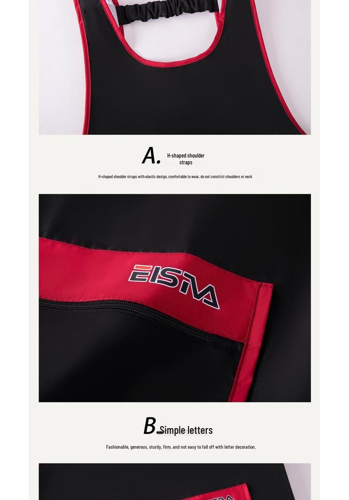 Unisex Waterproof Bib Apron with Logo Print for Kitchen and Catering